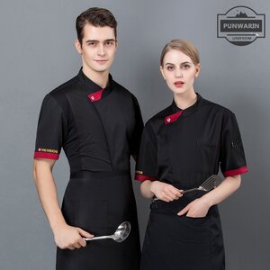 เสื้อเชฟ เสื้อพ่อครัว เสื้อแม่ครัว เสื้อพนักงานทำอาหาร เสื้อกุ๊ก สีภาพ M-4XL C6410002 เสื้อ แถมเปื้อน