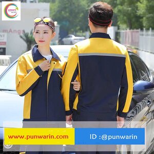 ชุดฟอร์มพนักงานช่างวิศวกรรม ช่างไฟฟ้า ช่างประปา ช่างยนตร์ ช่างกลโรงงาน เนือหนา สีภาพ S-4XL M6410004 ชุด