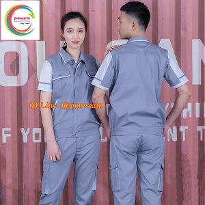 ชุดช่าง,เสื้อช้อป,เสื้อวิศวกร,เสื้อช่างยนตร์,เสื้อช่างไฟฟ้า,เสื้อช่าง สีภาพ S-4XL M6310001 ชุด