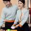ชุดพนักงานร้านอาหารร้านกาแฟโรงแรมรีสอร์ต แขนสั้น น้ำเงิน แดง เขียวอ่อน L-4XL FC6701003 เสื้อ **ไม่มีขั้นต่ำ