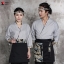 G6202007 เสื้อพนักงานร้านอาหารญี่ปุ่น เกาหลี เสื้อกิโมโน ร้านอาหารญี่ปุ่น สีภาพ S M L XL 2XL G202007 ตัว