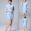 ชุดพนักงานนวดสปา ชุดพนักงานเสริมสวย ชุดทำงาน ชุดสูท แขนสั้น S6011003 ชุด