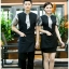 F5906002 เครื่องแบบชุดฟอร์มพนักงานร้านอาหารกาแฟโรงแรม แขนสั้นผ้าฝ้ายกระดุมหน้า (พรีออเดอร์) รอสินค้า 3 อาทิตย์หลังโอน F5906002 ตัว