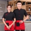 F6203005 เสื้อพนักงานต้อนรับ เสื้อพนักงานเสริฟ เสื้อพนักงานโรงแรม เสื้อพนักงานร้านอาหาร ดำ แดง L-3XL F6203005 เสื้อ+ ผ้ากันเปื้อนตามรูป