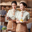 เสื้อฟอร์มพนักงานร้านอาหารกาแฟโรงแรม แขนสั้น เขียว ชมพู เทา L-3XL F6705014 เสื้อ+กันเปื้อน ** ขั้นต่ำ 2 ตัว