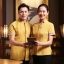 F6205009 เสื้อพนักงานต้อนรับ เสื้อพนักงานเสริฟ เสื้อพนักงานโรงแรม เสื้อพนักงานร้านอาหาร สีภาพ S-2XL F6205009 เสื้อตัวเดียว