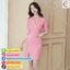 ชุดพนักงานนวดสปา ชุดพนักงานเสริมสวย ชุดทำงาน กรมท่า เทา ชมพู S-3XL TK6411001 ชุด