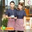 เสื้อพนักงานต้อนรับ เสื้อพนักงานเสริฟ เสื้อพนักงานโรงแรม เสื้อพนักงานร้านอาหาร สีเหลือง สีภาพ L-4XL F6204005 เสื้อ+ ผ้ากันเปื้อนตามรูป