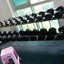 ดัมเบลยางพร้อมชั้นวาง 10 คู่ Commercial 2.5-25kg