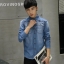 SM6008001 เสื้อเชิ้ตยีนส์ผู้ชายปักย้อนยุค (พร้อมส่ง) SM6008001 ตัว