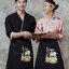 ชุดผ้าฝ้ายซูชิกิโมโนสไตร์ญี่ปุ่น สำหรับห้องอาหารญี่ปุ่นเกาหลี เสื้อพนักงานต้อนรับ สีภาพ S M L XL XXL F6402004 เสื้อตัวเดียว