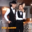 N6109001 ชุดพนักงานไนท์คลับ,Night wear,Tooling Bar Waiter,ชุดพนักงานบาร์,ชุดพนักงานโรงหนัง,ชุดพนักงานโรงละคร ดำ S-4XL N6109001 ตัว