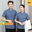 เสื้อพนักงานทำความสะอาด เสื้อแม่บ้านเสื้อแม่บ้านโรงแรมรีสอร์ท เทา ฟ้า L-4XL SKU-03771 เสื้อ