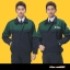 M6107001 ชุดฟอร์มพนักงานช่างวิศวกรรมช่างไฟฟ้าอุตาสาหกรรม ช่างก่อสร้างแขนยาว เขียว S-4XL M6107001 ชุด
