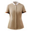เสื้อฟอร์มพนักงานร้านอาหารกาแฟโรงแรม แขนสั้น น้ำตาล S-3XL F6809004 เสื้อ+เปื้อน* ขั้นต่ำ 2 ตัว