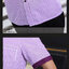 เสื้อพนักงานต้อนรับ เสื้อพนักงานโรงแรม เสื้อฟอร์มพนักงาน ชุดฟอร์มพนักงาน ลายทางคอปกเชิ้ต ฟ้า ม่วง น้ำตาล ส้ม L-3XL F6302004 เสื้อ+กันเปื้อน