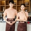 F6204004 เสื้อพนักงานต้อนรับ เสื้อพนักงานเสริฟ เสื้อพนักงานโรงแรม เสื้อพนักงานร้านอาหาร สีภาพ M-3XL F6204004 เสื้อ+ ผ้ากันเปื้อนตามรูป