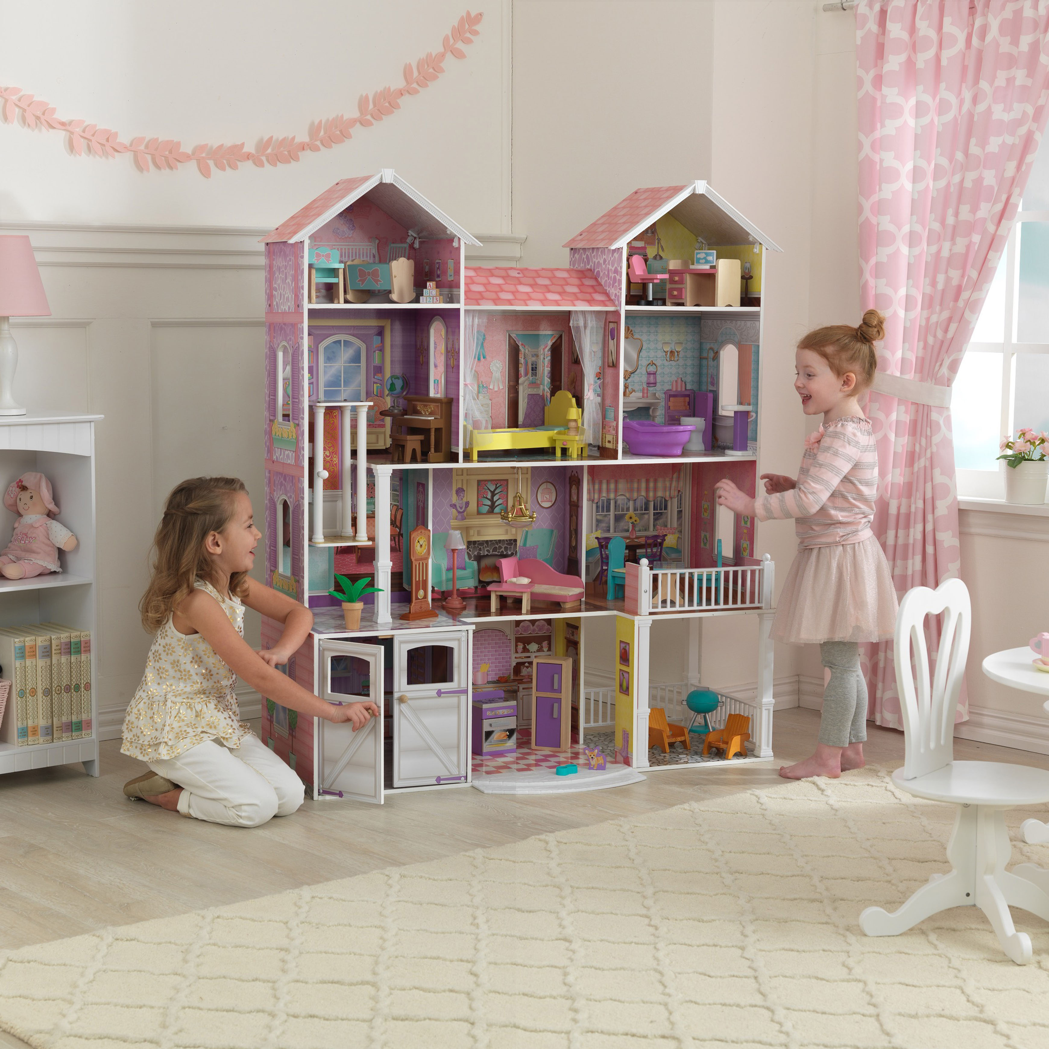ส นค าใหม kidkraft country estate dollhouse with 31 accessories บ านต กตาคฤหาสน ในเม อง หล งใหญ มาพร อมก บเฟอร น เจอร 31ช น ม เส ยงและไฟเวลาเล น