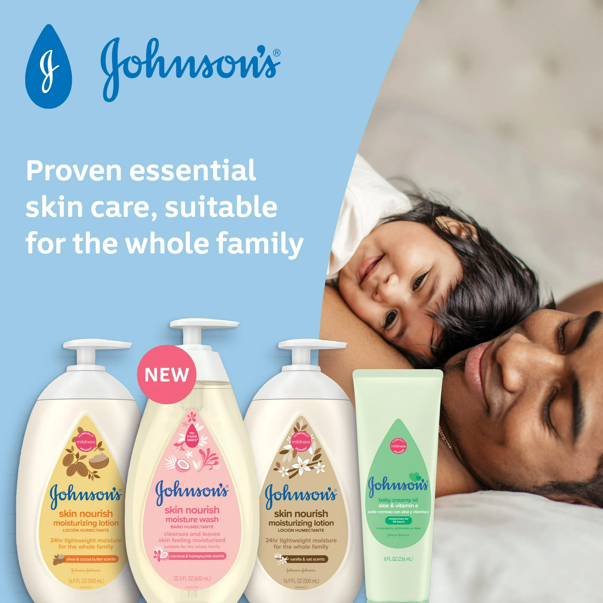 NEW✨นำเข้า🇺🇸 🫧Johnson's Skin Nourish Moisture Tear-Free Baby Body Wash with Vanilla & Oat Scents 20.3 oz - ครีมอาบน้ำกลิ่นวานิลลาและข้าวโอ๊ต เหมาะสําหรับทารก เด็ก และผู้ใหญ่ 🧴 ราคา 620 บาท