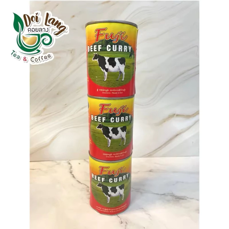 เนื้อกระป๋อง ยี่ห้อ Fuji Stewed Beef เนื้อวัวกระป๋อง Burmese food ขนาดบรรจุ 425 กรัม ฺBeef Curry อาหารพม่า เนื้อสัตว์